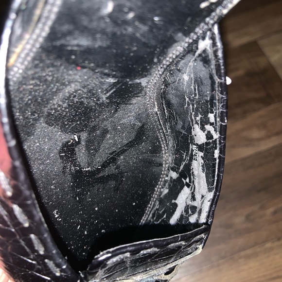 Linea paolo y2k faux reptile bow coquette heel fall square toe boho classic - Picture 4 of 8